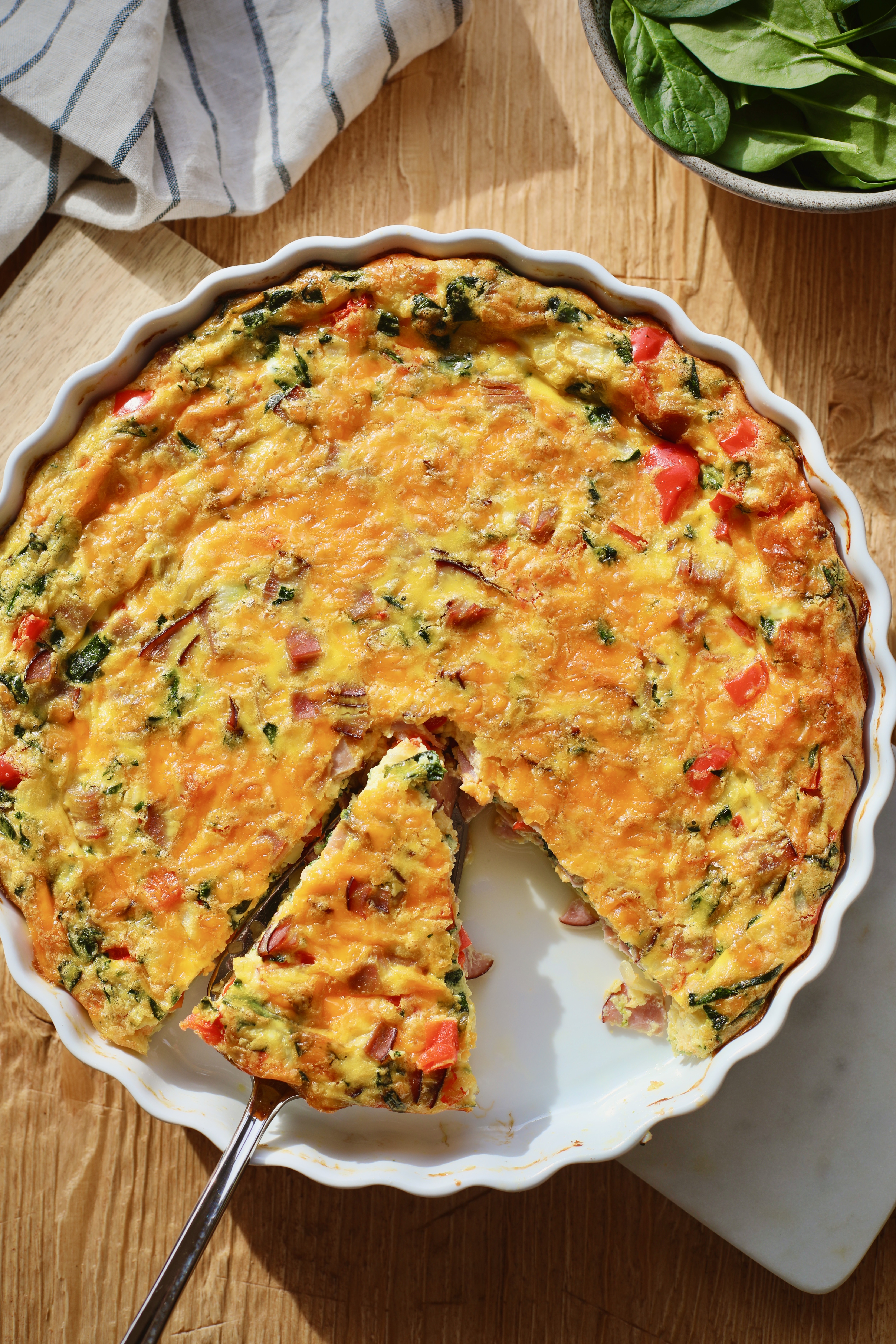 Ham and Spinach Frittata-image