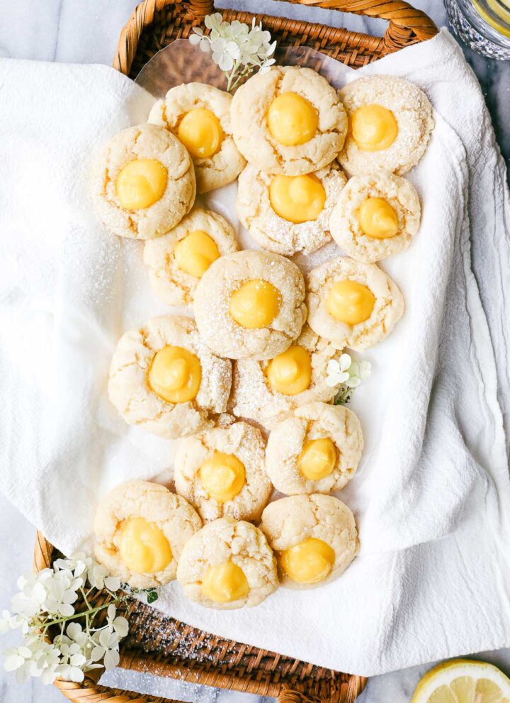 Tray of lemon cookies.