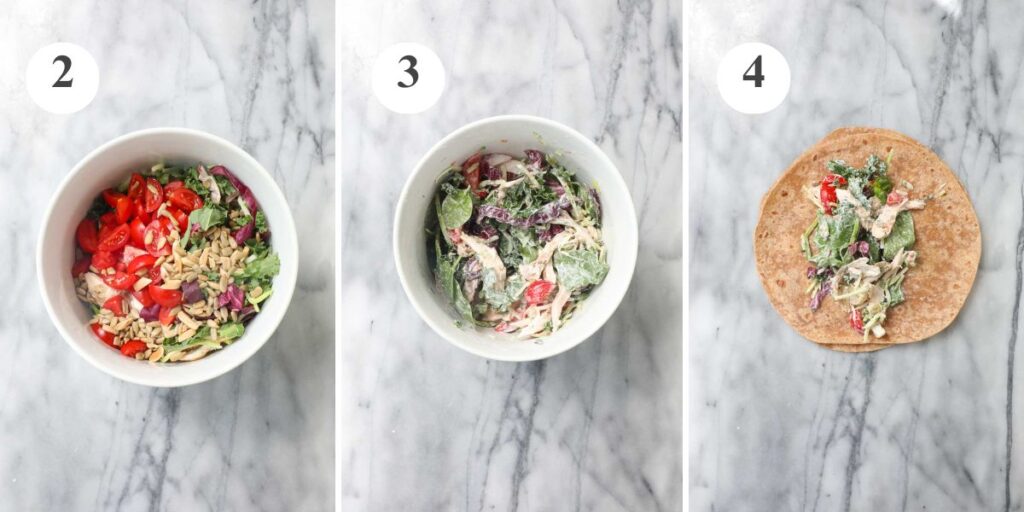 Chicken Spinach Wraps With Homemade Ranch Dressing Elle Pear