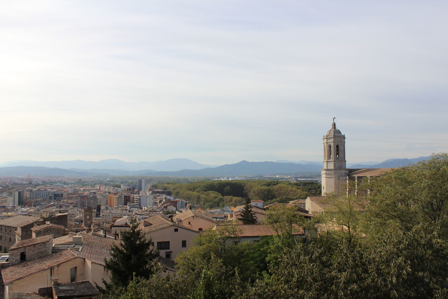 The view from the top of the hill in Girona, Spain where I ate rosemary flatbread.